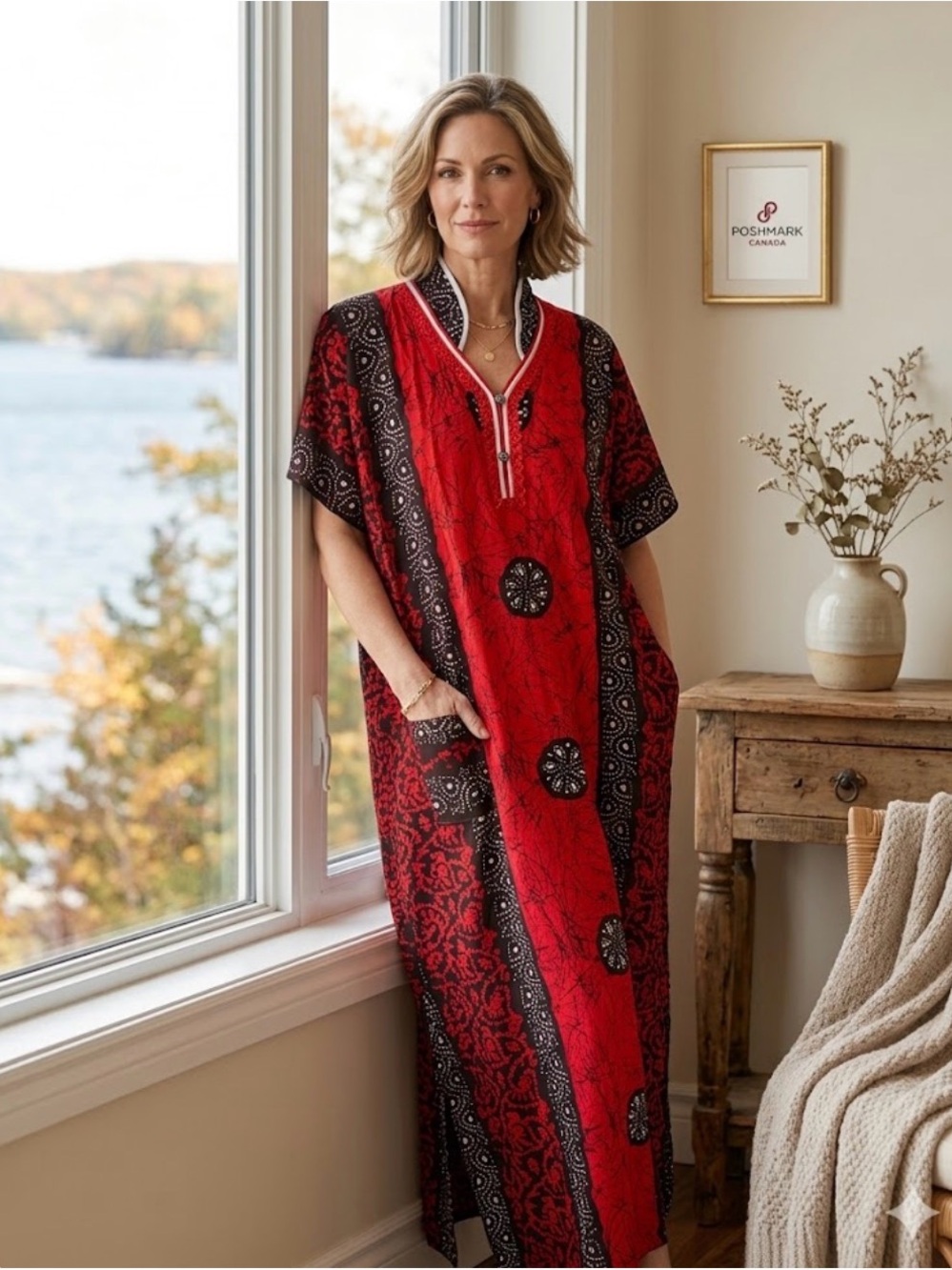 Handmade Vintage Cotton Batik Kaftan